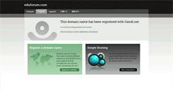 Desktop Screenshot of eduforum.com